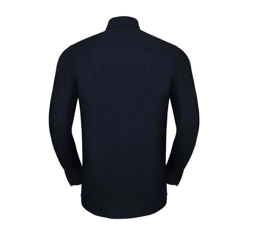 Russell Collection JZ922 - Chemise Oxford Cintrée Homme Col Italien
