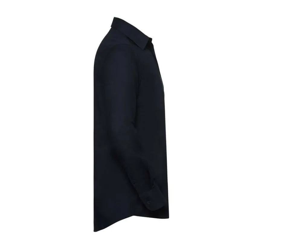 Russell Collection JZ922 - Chemise Oxford Cintrée Homme Col Italien