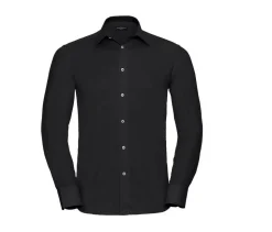 Russell Collection JZ922 - Chemise Oxford Cintrée Homme Col Italien