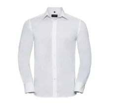 Russell Collection JZ922 - Chemise Oxford Cintrée Homme Col Italien