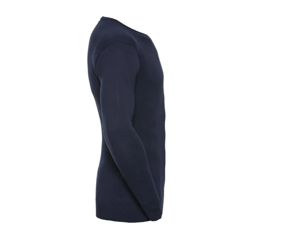 Russell Collection JZ710 - Pull Col V Homme Coton
