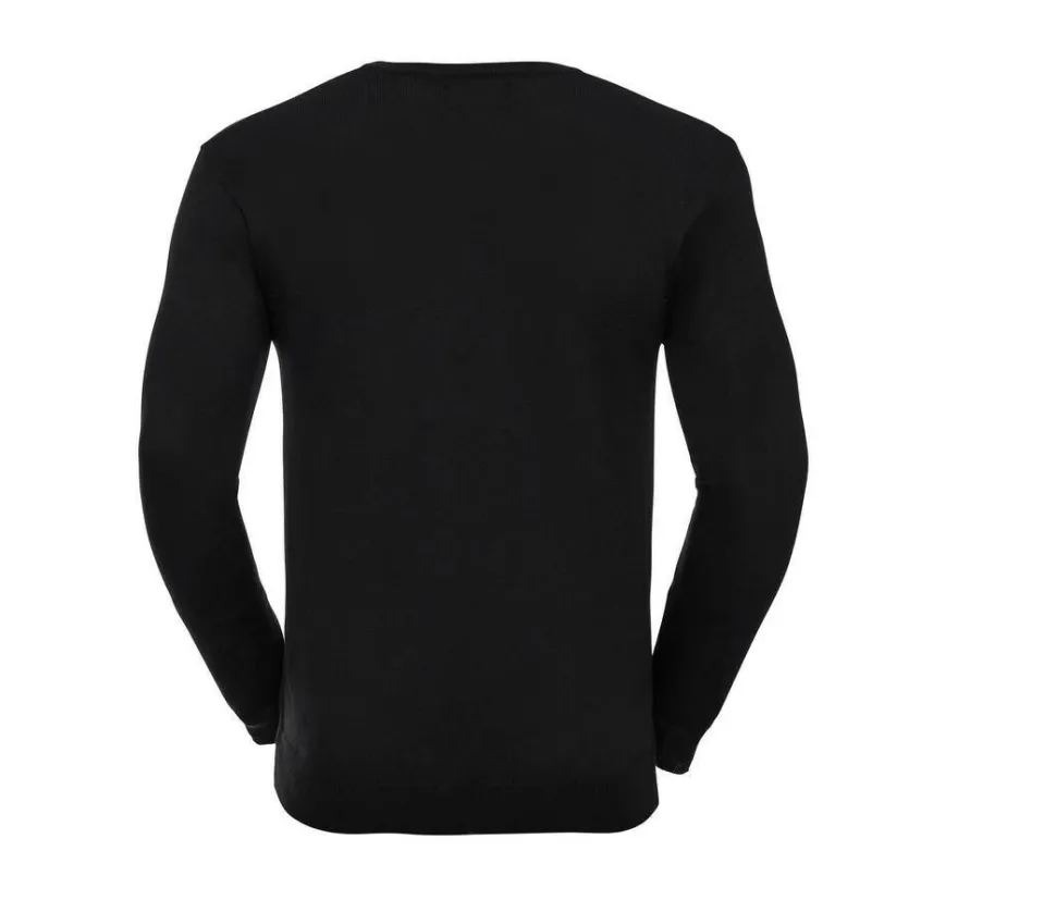Russell Collection JZ710 - Pull Col V Homme Coton