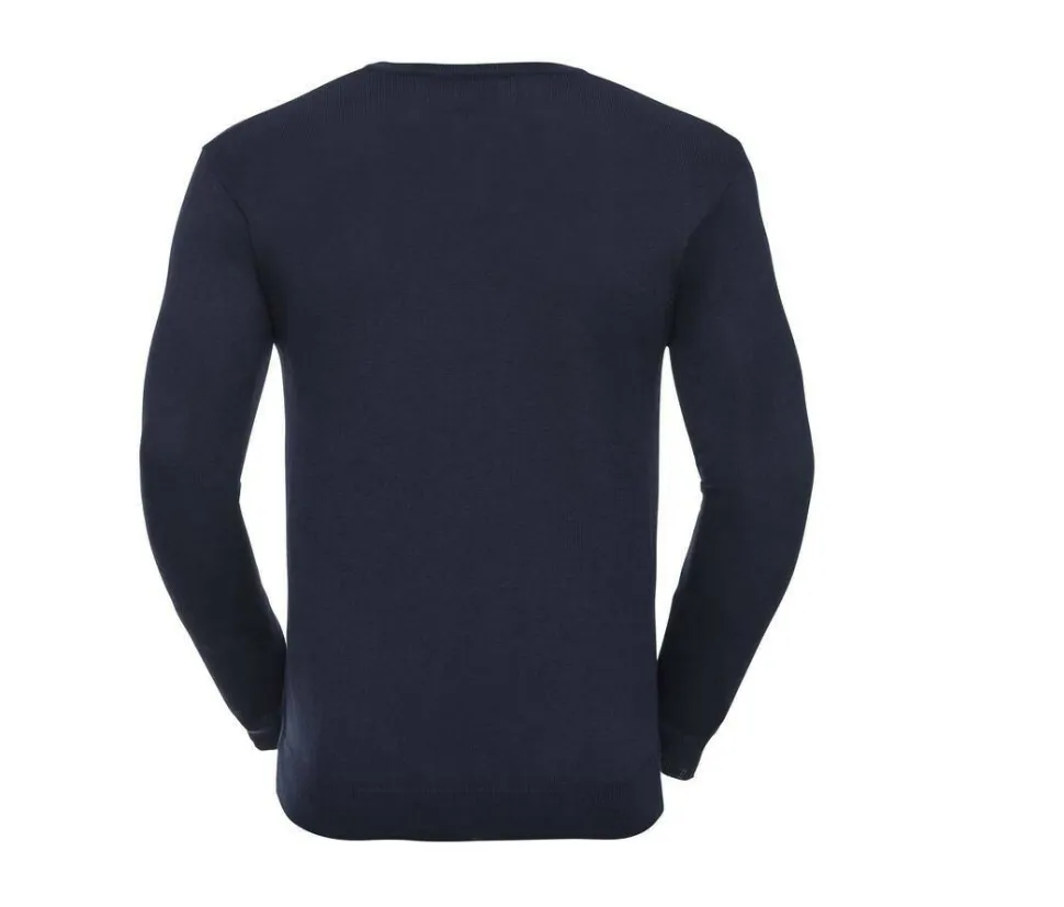 Russell Collection JZ710 - Pull Col V Homme Coton