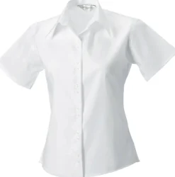 Russell Collection RU957F - Chemise Manches Courtes Sans Repassage Pour Femme
