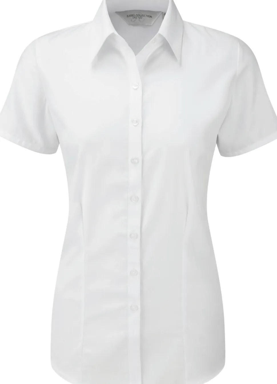 Russell Collection RU963F - Chemise Femme Manche Courtes À Chevrons