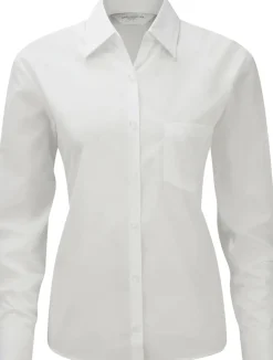 Russell Collection RU934F - Chemise En Popeline Femme Manches Longues