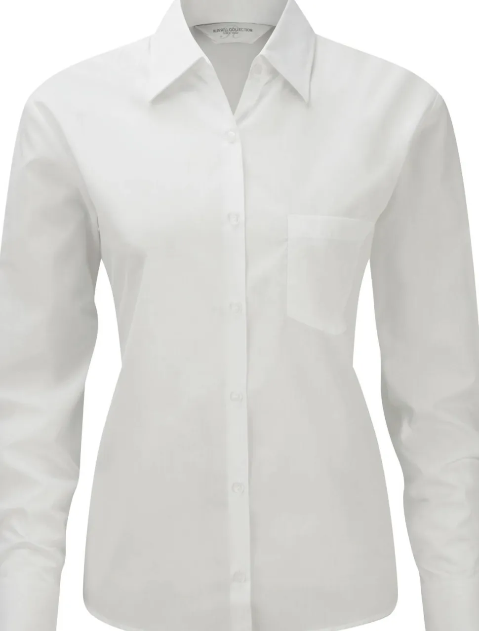 Russell Collection RU934F - Chemise En Popeline Femme Manches Longues