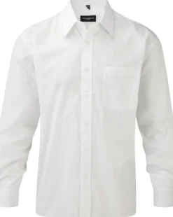 Russell Collection RU934M - Chemise Popeline Homme Manches Longues
