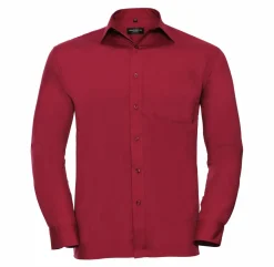 Russell Collection RU934M - Chemise Popeline Homme Manches Longues