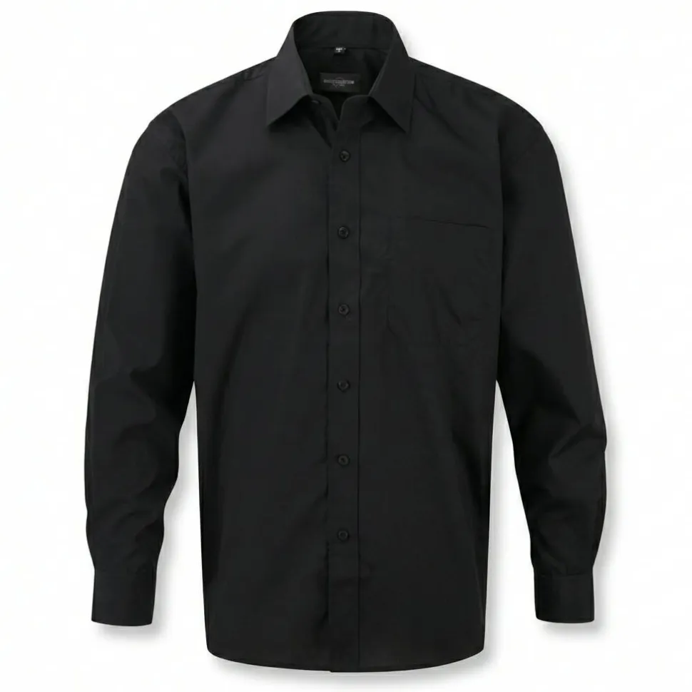 Russell Collection RU934M - Chemise Popeline Homme Manches Longues