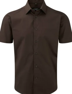Russell Collection RU947M - Chemise Ajustée, Manches Courtes