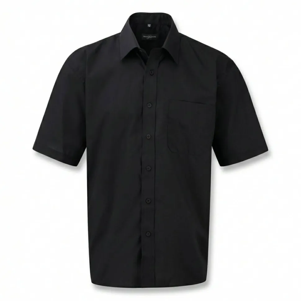 Russell Collection RU935M - Chemise En Popeline Homme Manches Courtes