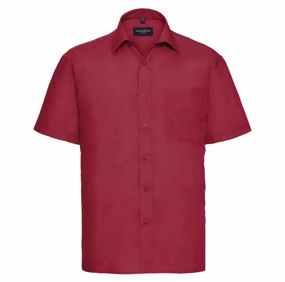 Russell Collection RU935M - Chemise En Popeline Homme Manches Courtes