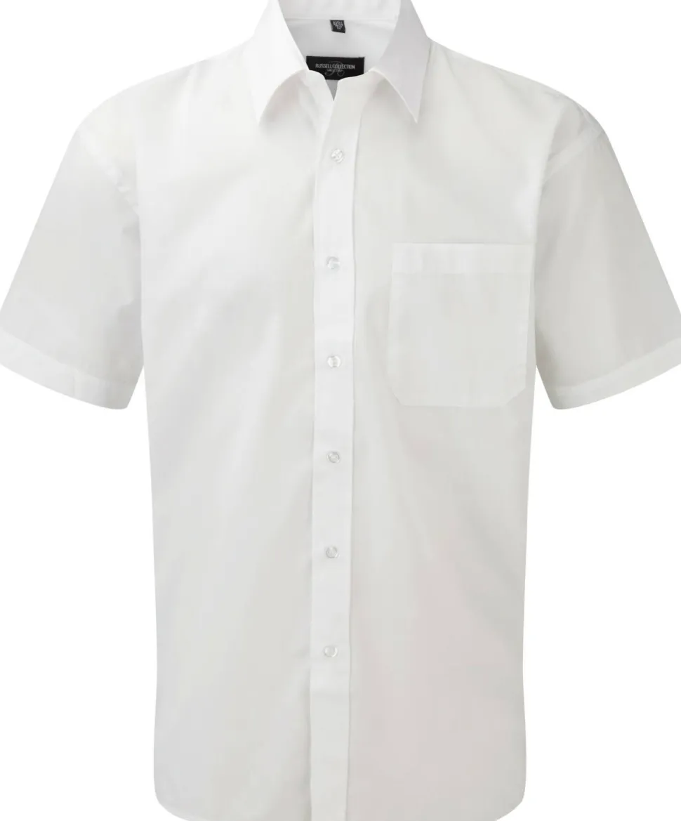 Russell Collection RU935M - Chemise En Popeline Homme Manches Courtes