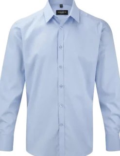 Russell Collection RU962M - Chemise Homme Manche Longues À Chevrons