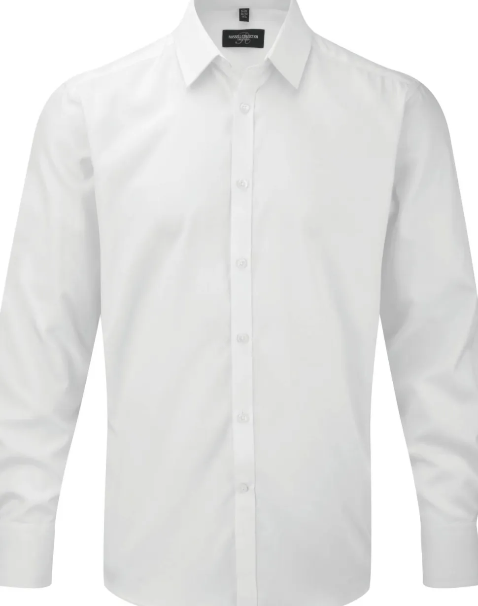 Russell Collection RU962M - Chemise Homme Manche Longues À Chevrons