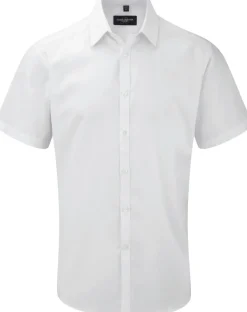 Russell Collection RU963M - Chemise Homme Manche Courtes À Chevrons