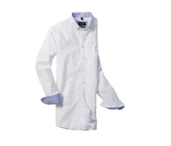 RUSSELL COLLECTION RU920M - MEN'S LONG SLEEVE TAILORED WASHED OXFORD SHIRT