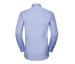 RUSSELL COLLECTION RU964M - MEN'S LONG SLEEVE TAILORED CONTRAST HERRINGBONE SHIRT