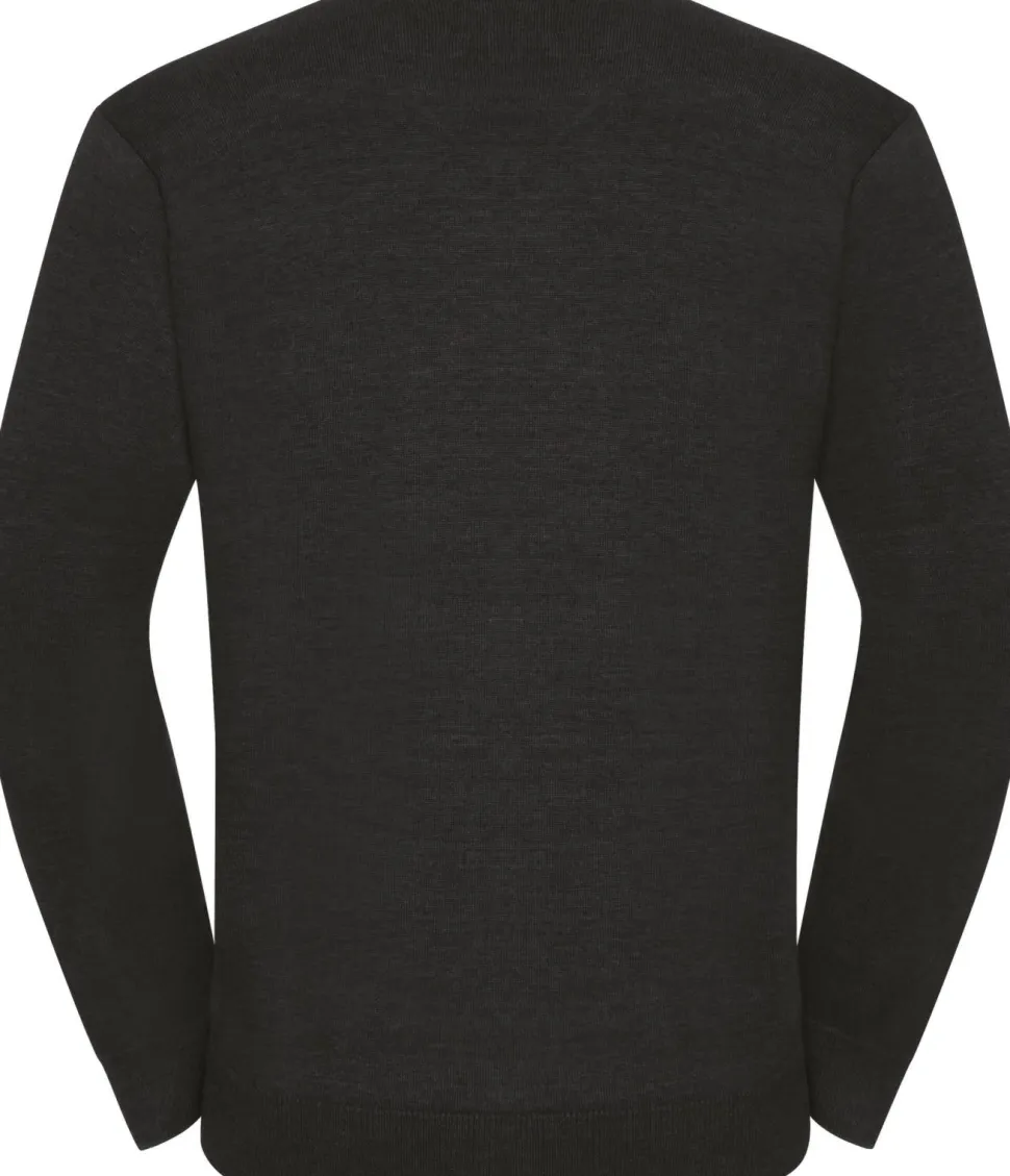 Russell Collection RU710M - Pull Moderne à Col V en Coton Mélangé
