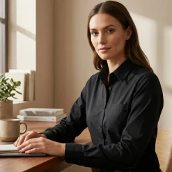 Russell Europe 934F - Long Sleeve Poplin Blouse