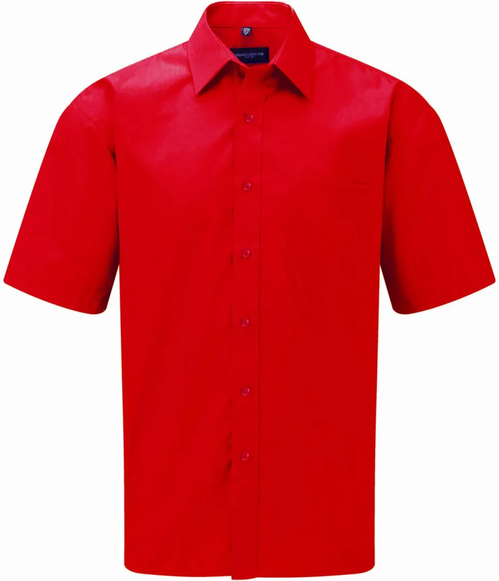 Russell Europe 935M - Short Sleeve Poplin Shirt