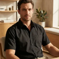 Russell Europe 935M - Short Sleeve Poplin Shirt