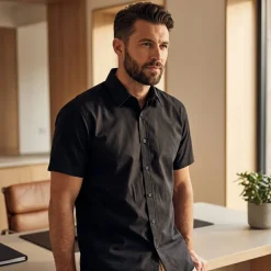Russell Europe R-923M-0 - Chemise Oxford à Manches Courtes Élégante