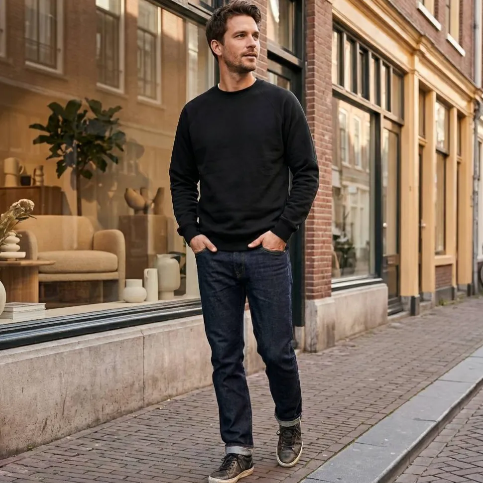 Russell Europe R-762M-0 - Sweatshirt Confort Raglan en Coton et Polyester