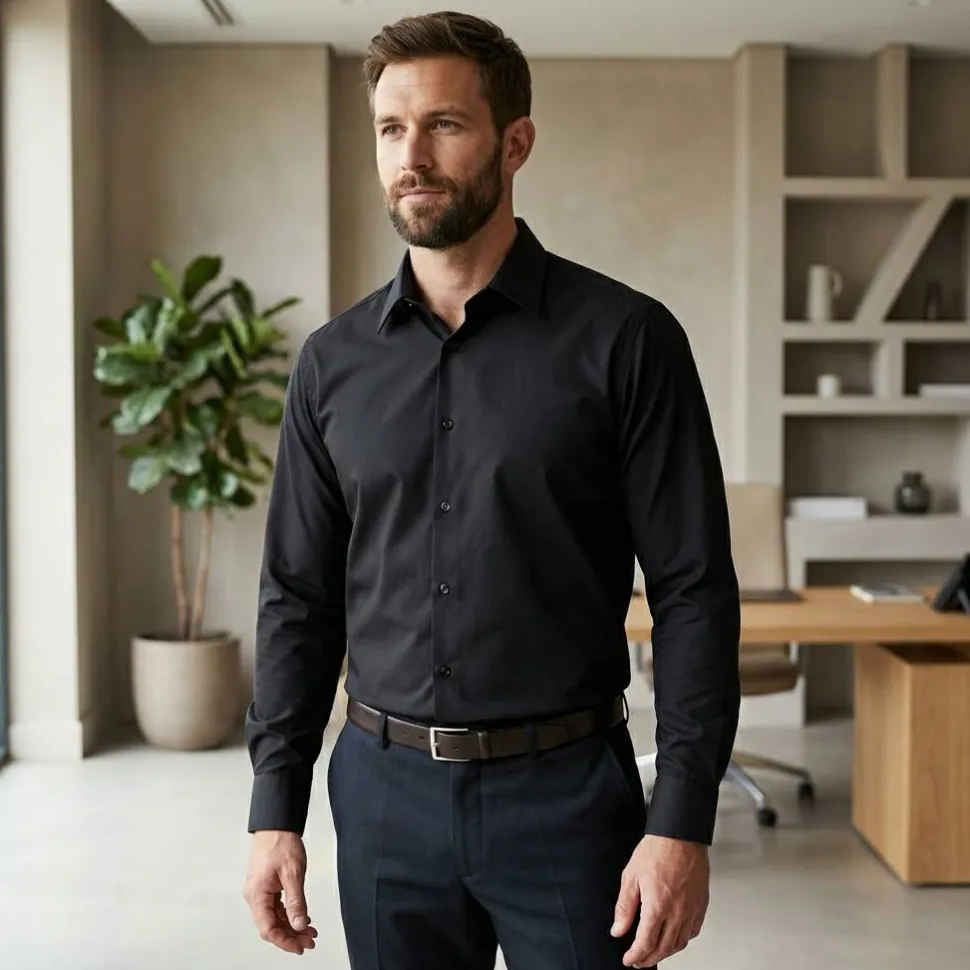 Russell Europe R-958M-0 - Tailored Ultimate Non-iron Shirt LS