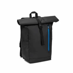 Sac à dos à roulettes avec système de fermeture à glissière permettant de rouler la partie supérieure pour l'adapter au volume du sac à dos, fabriqué en polyester recyclé 600D - Egotier 92571