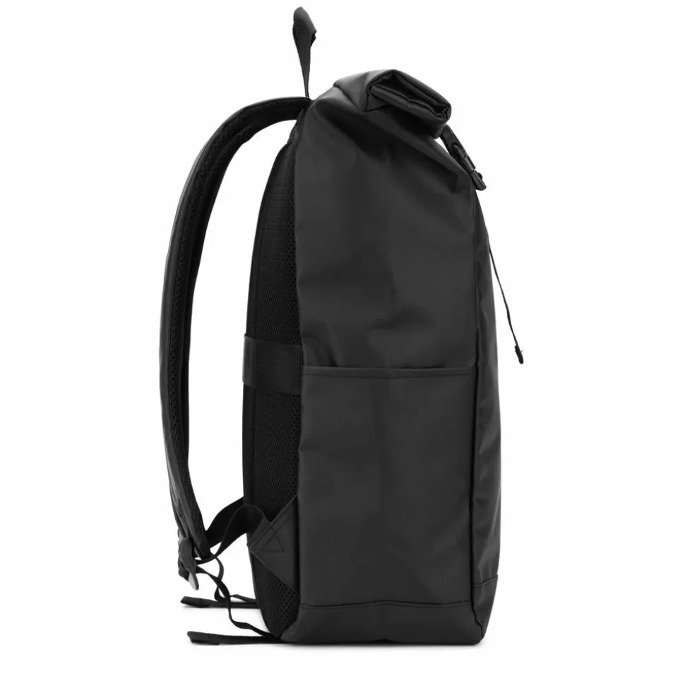 Sac à dos à roulettes avec système de fermeture à glissière permettant de rouler la partie supérieure pour l'adapter au volume du sac à dos, fabriqué en polyester recyclé 600D - Egotier 92571