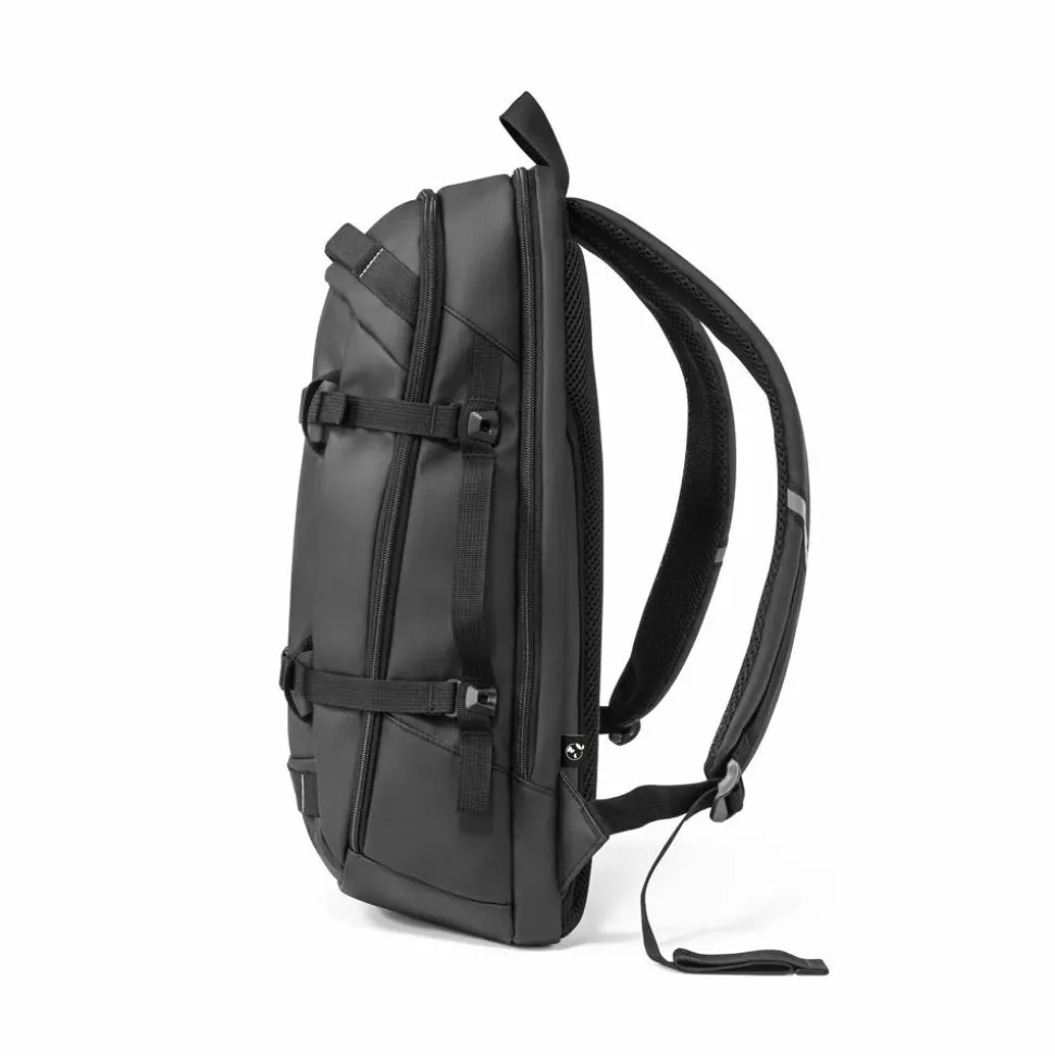 Sac à dos pour ordinateur portable en polyester recyclé haute densité 900D, avec revêtement imperméable et doublure en polyester recyclé 210D 17'3