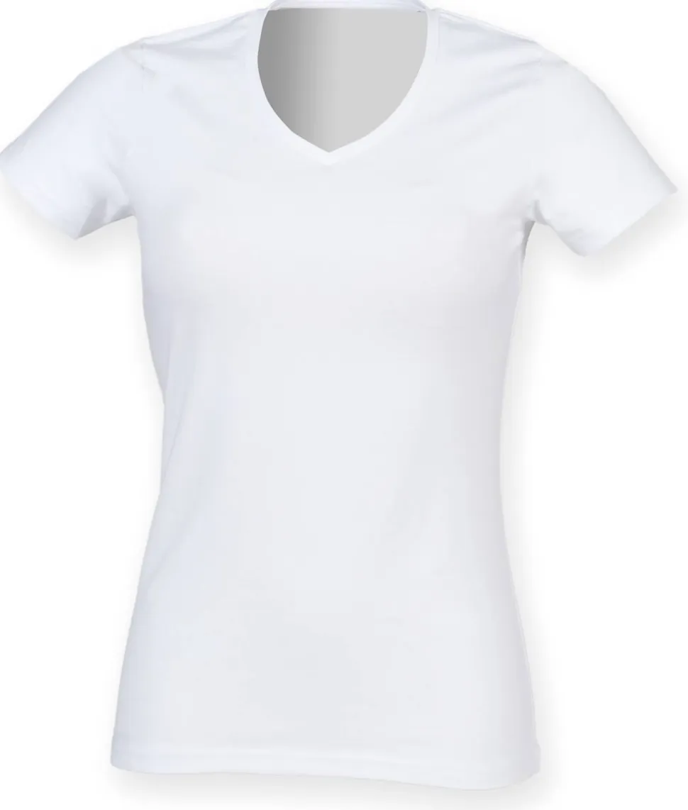 SF Clothing SK122 - T-shirt femme col v Feel Good