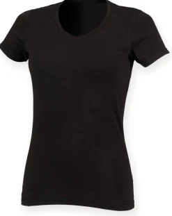 SF Clothing SK122 - T-shirt femme col v Feel Good