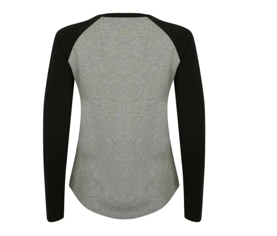 SF Women SK271 - Tee-shirt baseball manches longues femme