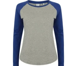 SF Women SK271 - Tee-shirt baseball manches longues femme