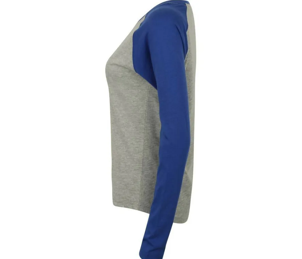 SF Women SK271 - Tee-shirt baseball manches longues femme
