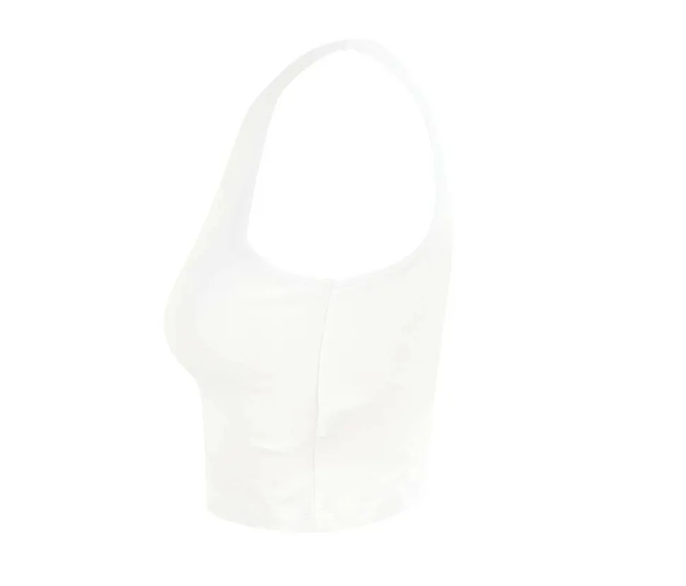 Skinnifit SK106 - Débardeur Court en Coton avec Dos Nageur