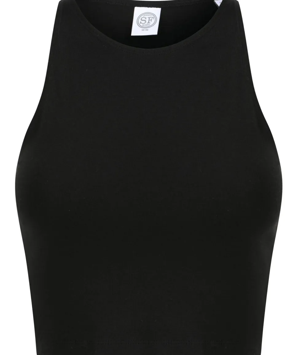 Skinnifit SK106 - Débardeur Court en Coton avec Dos Nageur