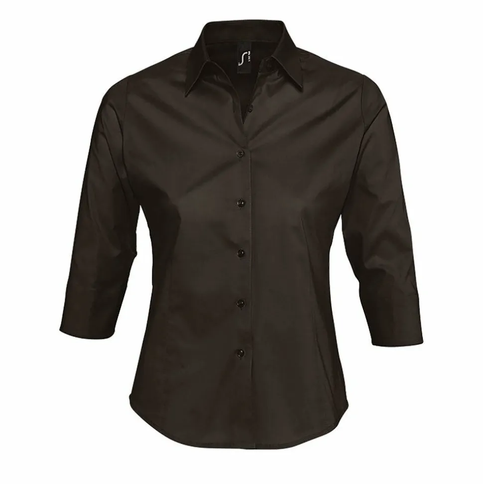 SOL'S 17010 - Effect Chemise Femme Stretch Manches 3/4