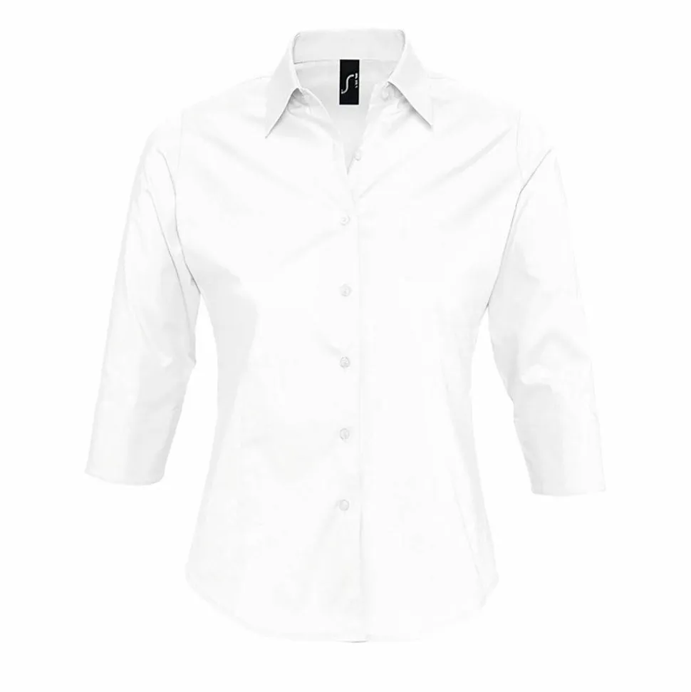 SOL'S 17010 - Effect Chemise Femme Stretch Manches 3/4