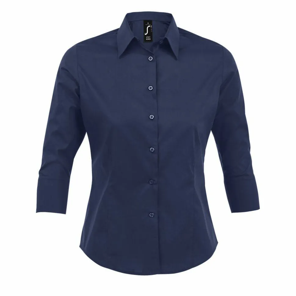 SOL'S 17010 - Effect Chemise Femme Stretch Manches 3/4