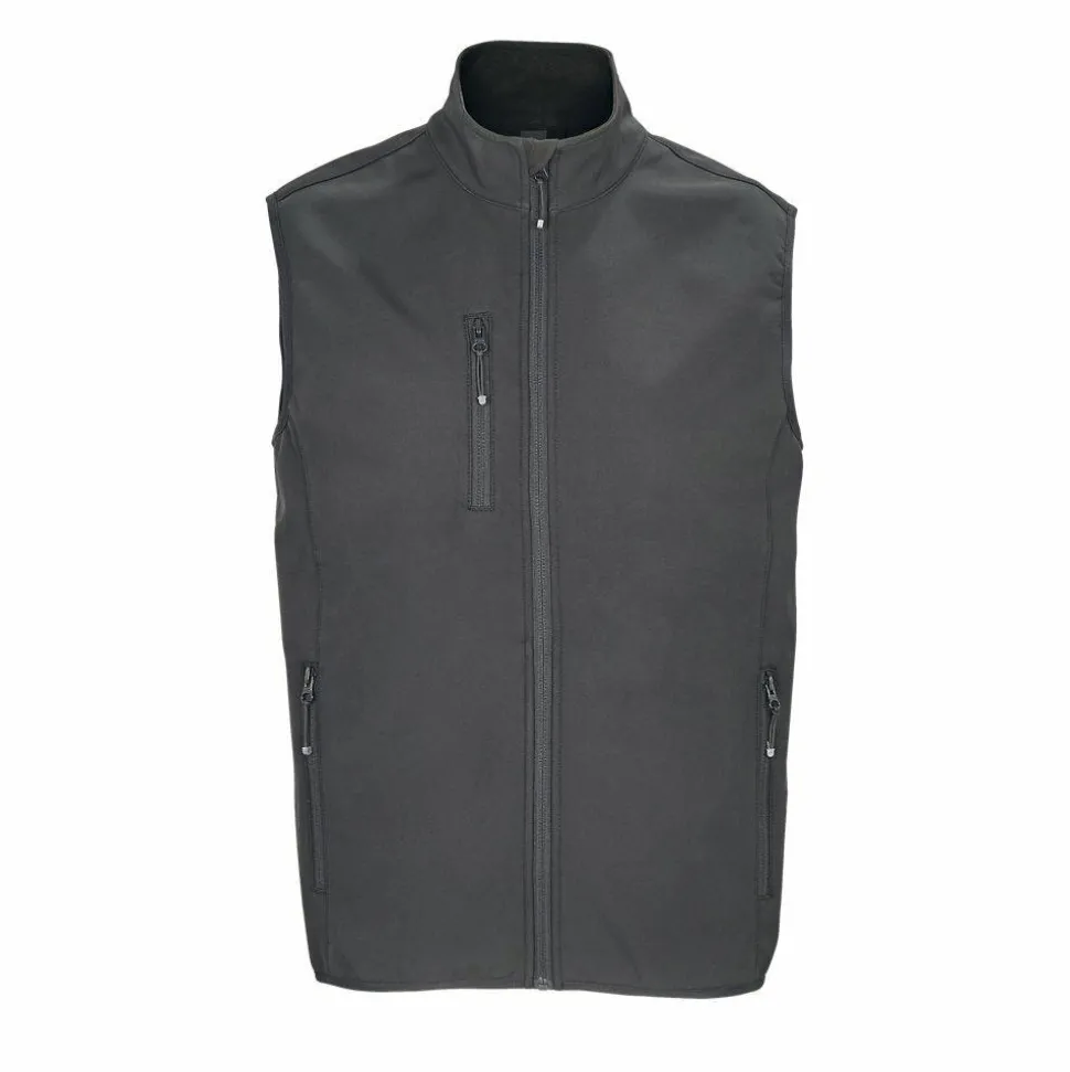 SOL'S 03825 - Falcon Bw Men Veste Homme Zippée Softshell Sans Manche