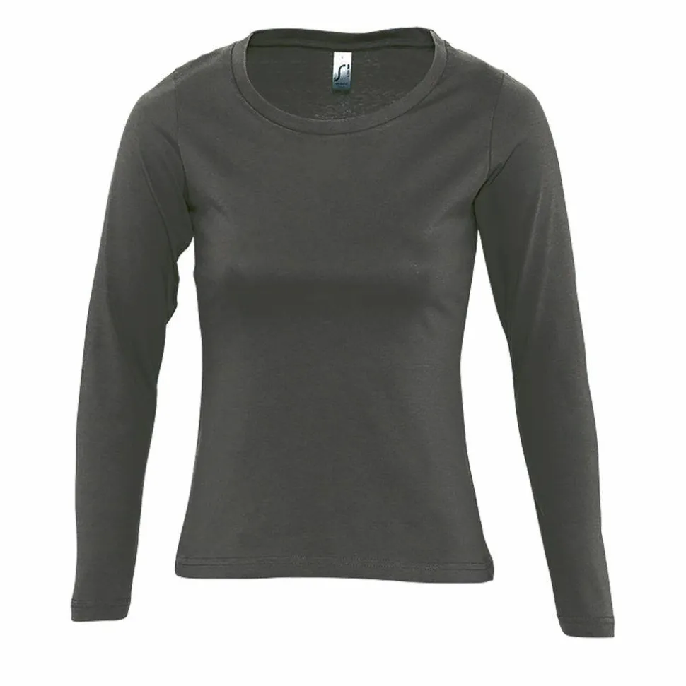 SOL'S 11425 - MAJESTIC Tee Shirt Femme Col Rond Manches Longues