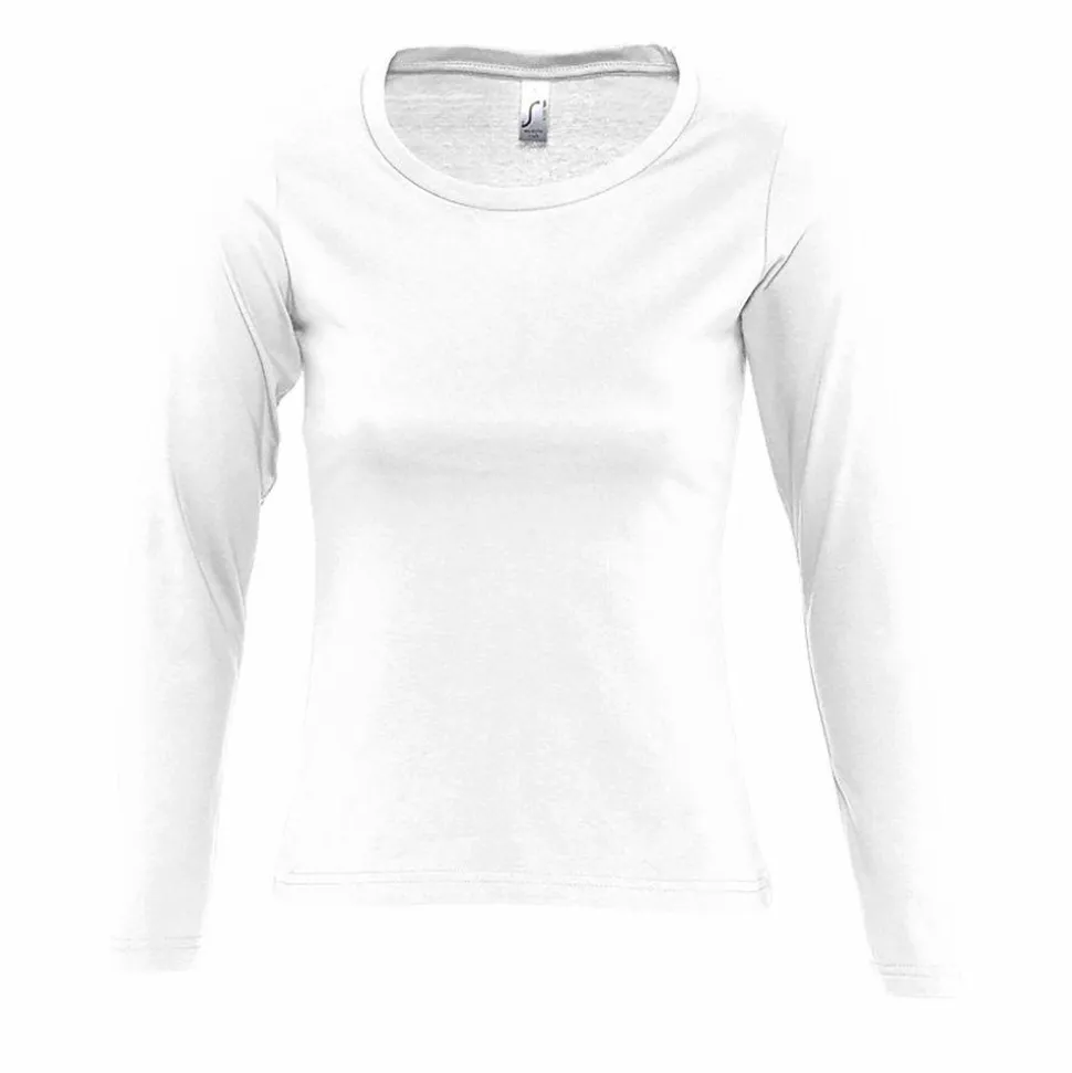 SOL'S 11425 - MAJESTIC Tee Shirt Femme Col Rond Manches Longues