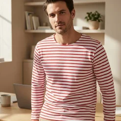 SOL'S 01402 - MARINE MEN Tee Shirt Homme Manches Longues Rayé