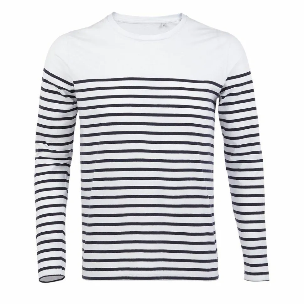 SOL'S 03099 - Matelot Lsl Men Tee Shirt Homme Manches Longues Rayé