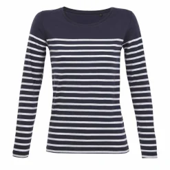 SOL'S 03100 - Matelot Lsl Women Tee Shirt Femme Manches Longues Rayé