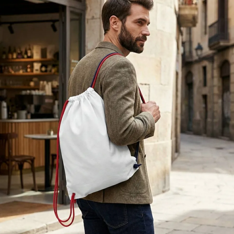 SOL'S 02930 - Sac à Dos en Coton avec Cordons Contrastés